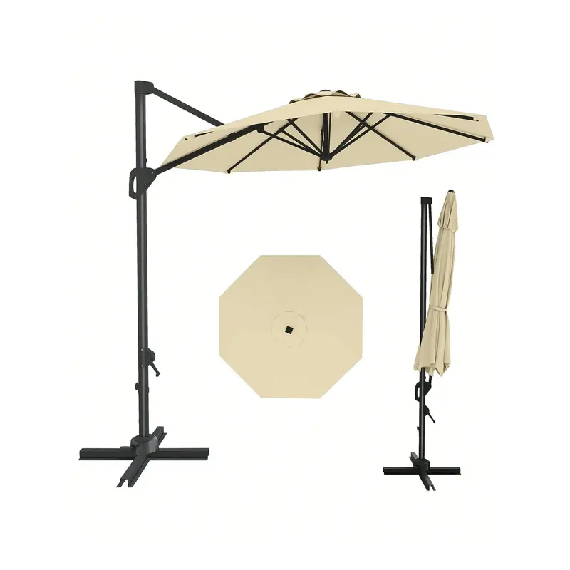 giantex 10ft outdoor patio sun shade umbrella Umbrella, Market Table with Tilt Adjustment and Crank, 180G Polyester, Garden Canopy for Deck Backyard Pool Indoor Outdoor : Patio, Lawn & Garden Our solar Buy 10 ft Offset Patio