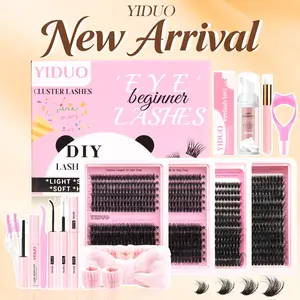 YIDUO Eyelash Cluster Set: 6 Styles, 60D/80D/100D/volume Lash Extension Set, D-Curl, 994 Pcs. Suitable for beginners and professionals alike, makes a great holiday gift, and is perfect for DIY use at home.
