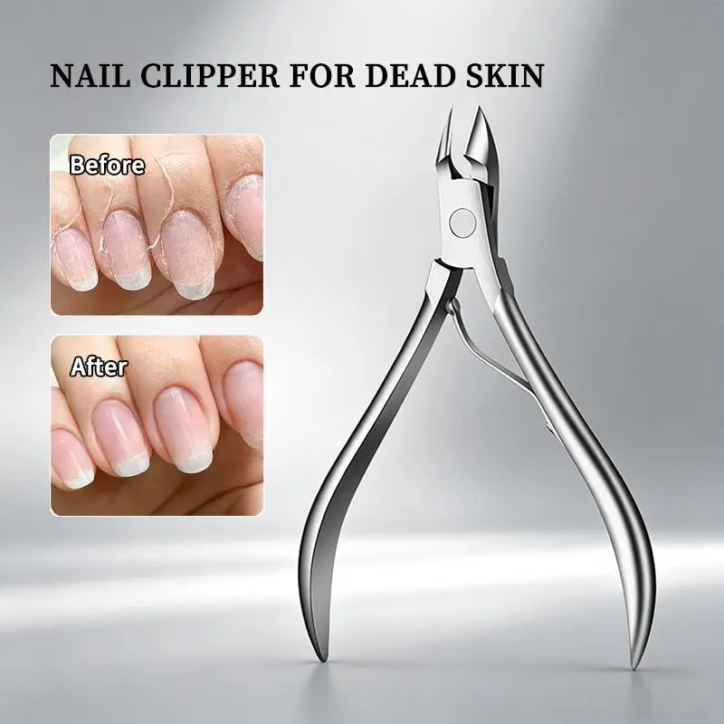 1pc Durable Stainless Steel Cuticle Clipper For Manicure Pedicure Cuticle Clippers Trimmer Dead Skin Remover Pedicure Stainless