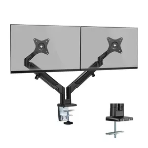 Dual Monitor Mount With Low Profile Gas Spring Arms Dual Monitor Mount With Low Profile Gas Spring Arms