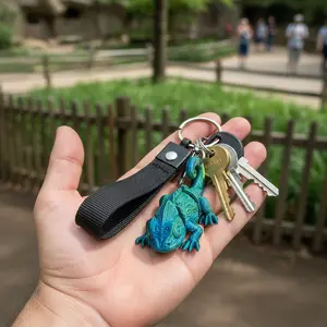 Chameleon Keychain  | 3D Printed Colorful Bag & Key Charm