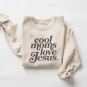 Cool Moms Love Jesus Sweatshirt Hoodie, Praying Mama, Religious Mom Sweatshirt Hoodie, Inspirational Mom Tee, Bible Verse Shirt, Faithful Mother Gift