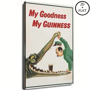 Vintage John Gilroy Guinness Crocodile PosterPrint, Retro Irish Beer Ad, 2D Flat Design,Perfect for Home Decor & Wall ArtVintage John Gilroy Guinness Crocodile PosterPrint, Retro Irish Beer Ad, 2D Flat Design,Perfect for Home Decor & Wall Art, gift