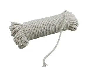 100 Ft #6 Cotton Clothesline Rope 1/4” Braided Heavy Duty Multi-Purpose