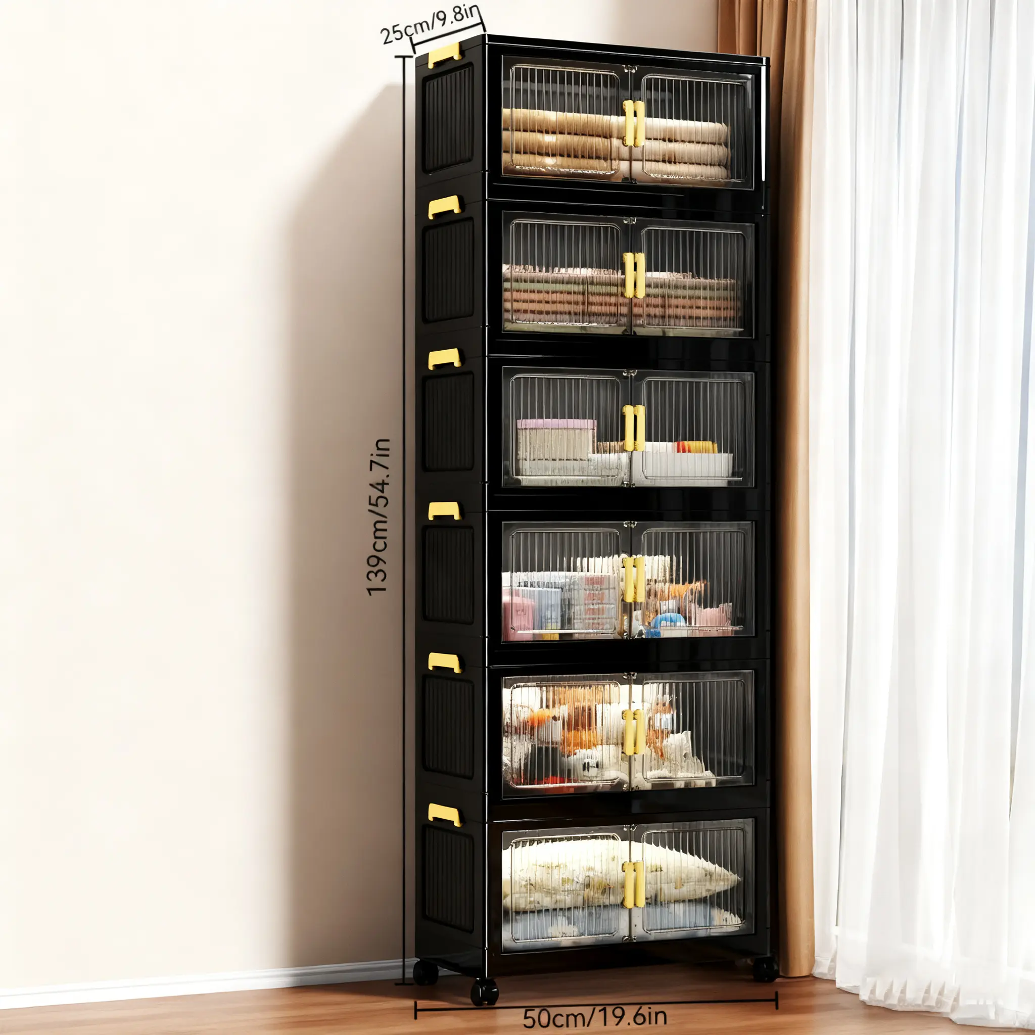 6th Floor—Magnetic doors and wheels.