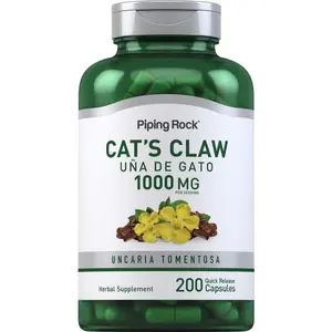 Piping Rock Cat's Claw Capsules 1000mg | 200 Count | Una De Gato | Herbal Supplement | Non-GMO, Gluten Free