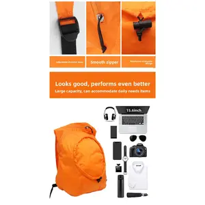 Nylon waterproof folding backpack outdoor leisure travel sports backpack running cycling hiking bag