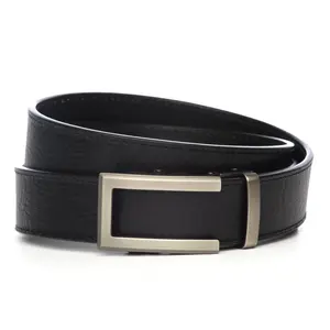 1.5" Black Buffalo Veg. Tanned Leather Strap w/Traditional Buckle in Gunmetal