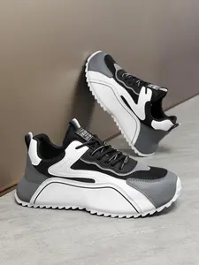 Men's Fashionable Lace Up Low Top Sneakers, Casual Comfortable Breathable Sports Running Shoes, Male All-match Round Toe Shoes for Daily Wear, Closed