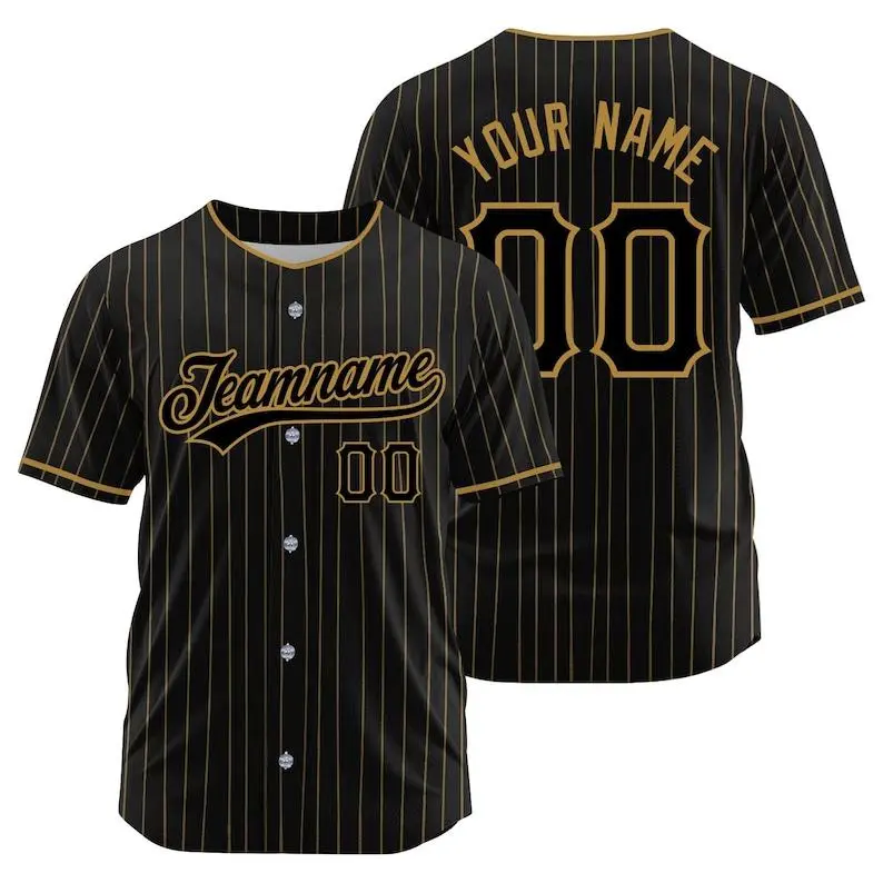 Personalized Blue Pinstripe Baseball Jersey, Custom Athletic Team Shirt, Name Number Apparel