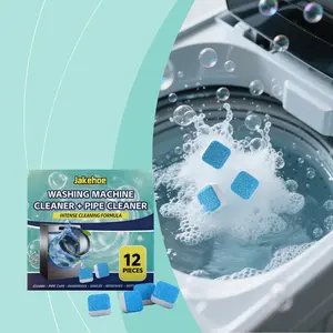 Jakehoe Washing Machine Cleaning Tablets, Pipe Cleaner for Odor and Dirt Removal, Easy-To-Use Maintenance Cleaners for Daily Use