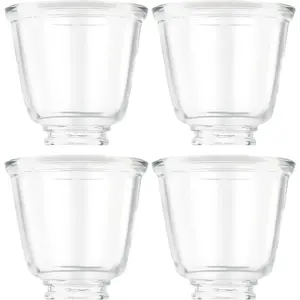 4 Pack Clear Glass Lamp Shade Replacement with 1.65" Fitter Opening for Ceiling Fan Light Kit Wall Sconce Pendant Light Fixture