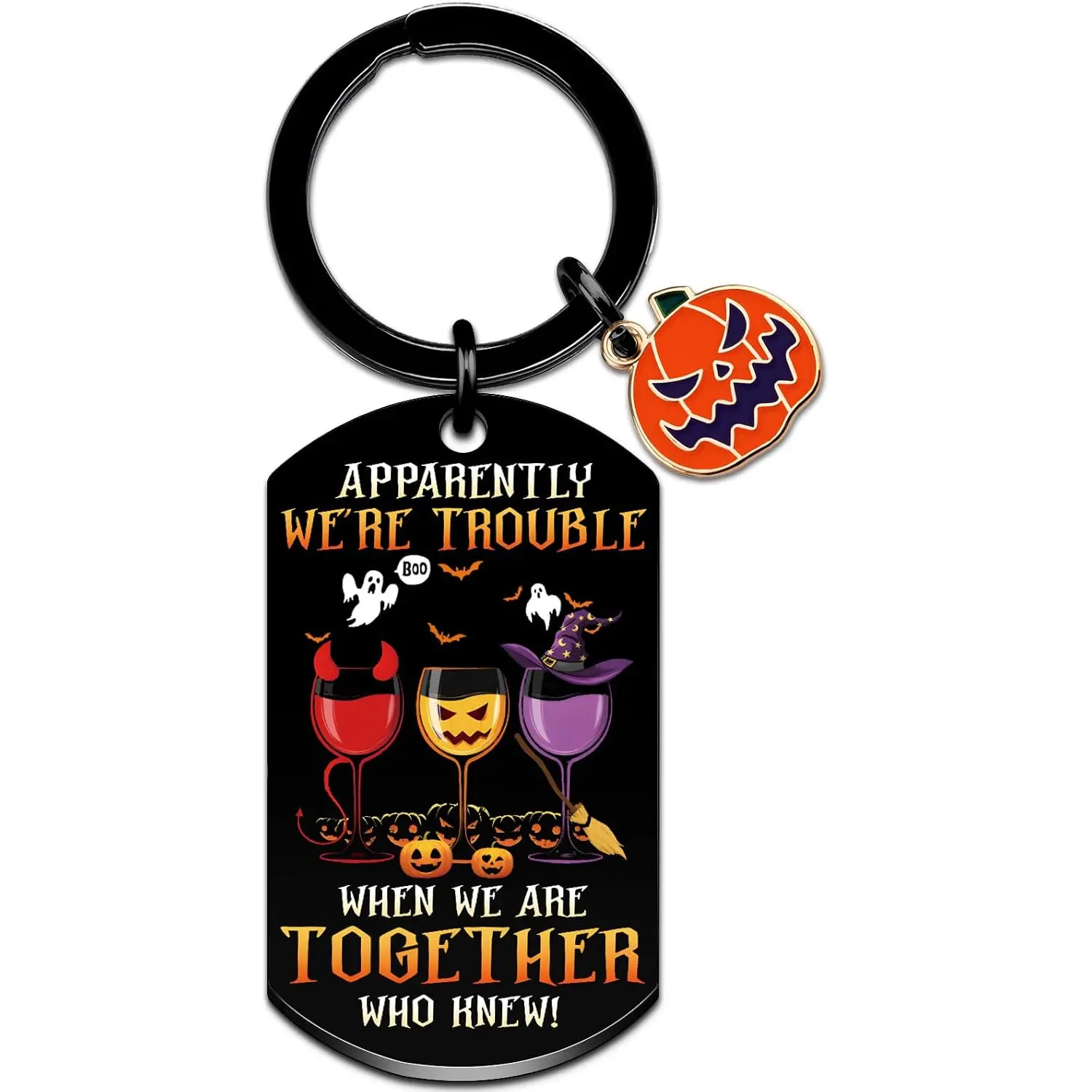Halloween Gifts Ghost Keychain Gag Gifts for Funny Adult Boo Basket Gift | Spooky gift for Besties Teens Halloween Themed Presents for Men Pumpkin Gift for Her Him