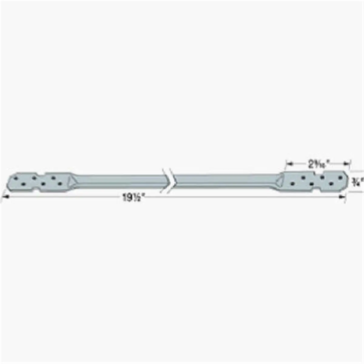 Simpson Strong-Tie LTB20 Steel Tension Bridging for Floor Joists, 19.5 x 0.75 x 9.6 in, Lightweight Design at 0.13 lbs