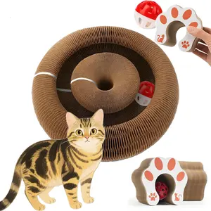 Cat Toys Magic Organ Cat Scraper Magic Organ Cat Toys Foldable Accordion Cat Toys With Ball Interactive Psychophysical Exercise Interactive Accordion Scratching Cat Toy Foldable Cat Scratching Board with Bell Toy Cat Scratch Board