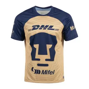 Gold Navy Lion Inspired Soccer Jersey Retro Football Shirt Minimal Streetwear Fan Tee Unisex Vintage Sports Fashion Top