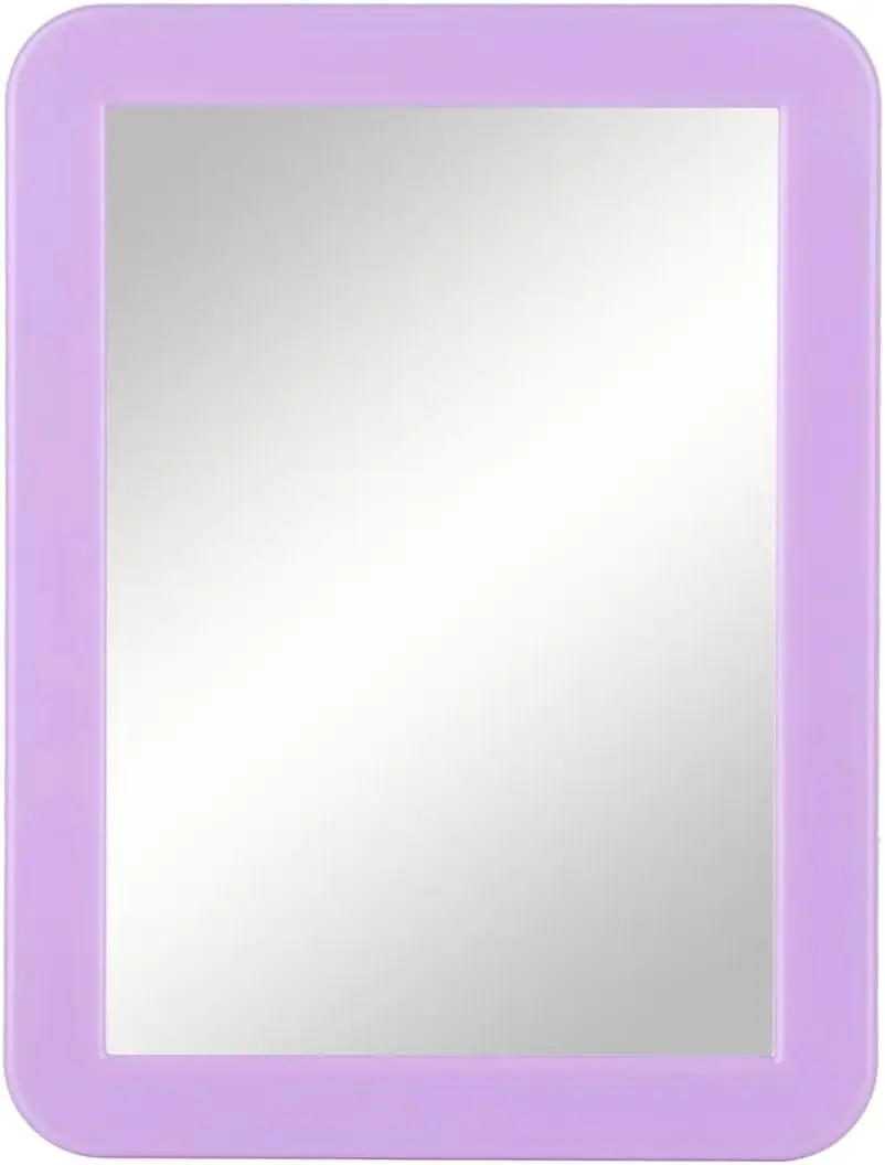 ARTLYMERS Magnetic Locker Mirror, 5x7 Real Glass Small Mirrors for Locker with Magnetic Backing, for School Locker, Bathroom, Household Refrigerator, Locker Accessory (Purple)