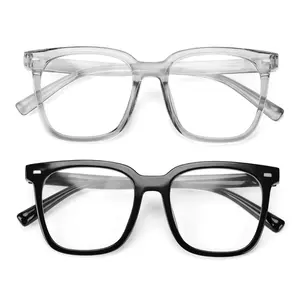 Blue Light Blocking Glasses for Women Men, Fashion Cool Glasses with 2 Pack Magnetic Clip on Lens, Gaming TV Phone Glasses