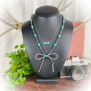 Cowgirl Glam Layered Bow Necklace