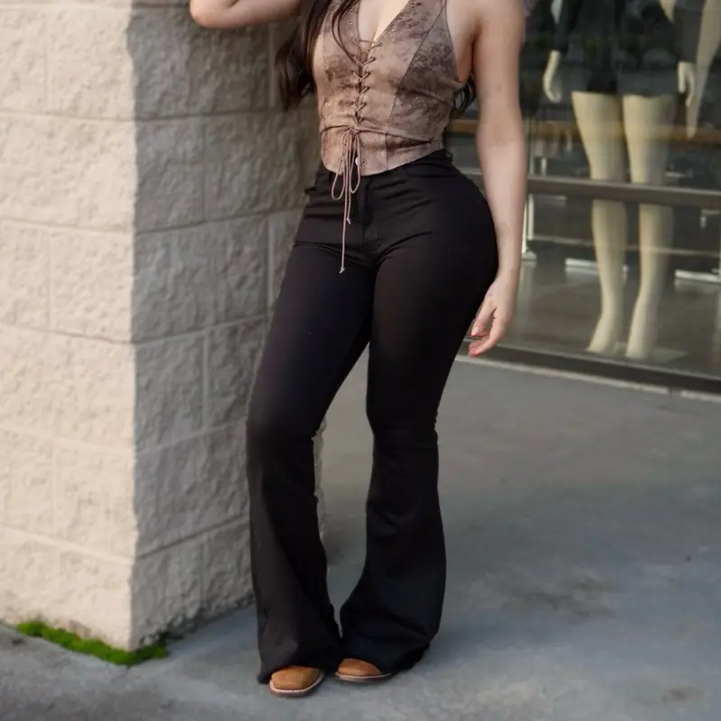 tornado mart tribal flared jeans - TikTok Shop