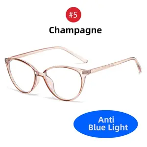 VIVIBEE Women Cat Eye Blue Light Blocking Glasses Office Computer Glasses Frame Female Leopard Ladies 2026 Fashion Goggles