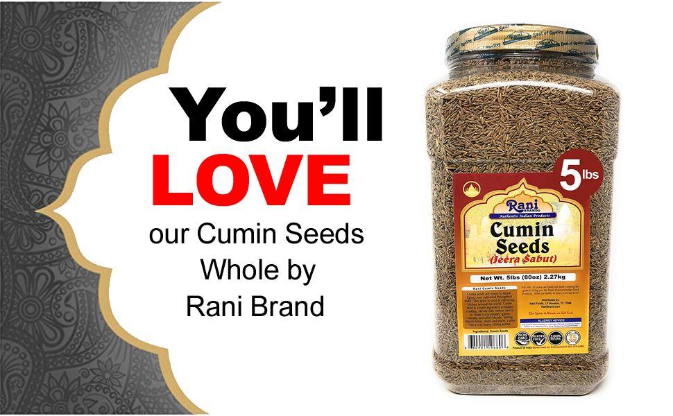 Rani Cumin Seeds Whole (Jeera) Spice 80oz (5lbs) 2.27kg Bulk PET Jar ~ All Natural | Gluten Friendly | NON-GMO | Kosher | Vegan | Indian Origin