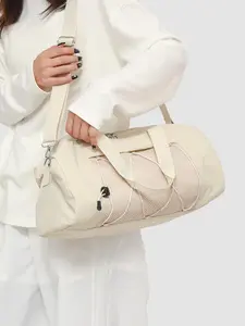 Unisex Casual Solid Color Travel Bag, Multifunctional Travel Duffels, Large Capacity Duffel Bag with Shoe Compartment, Adjustable Strap Weekender Bag for Travel & Business