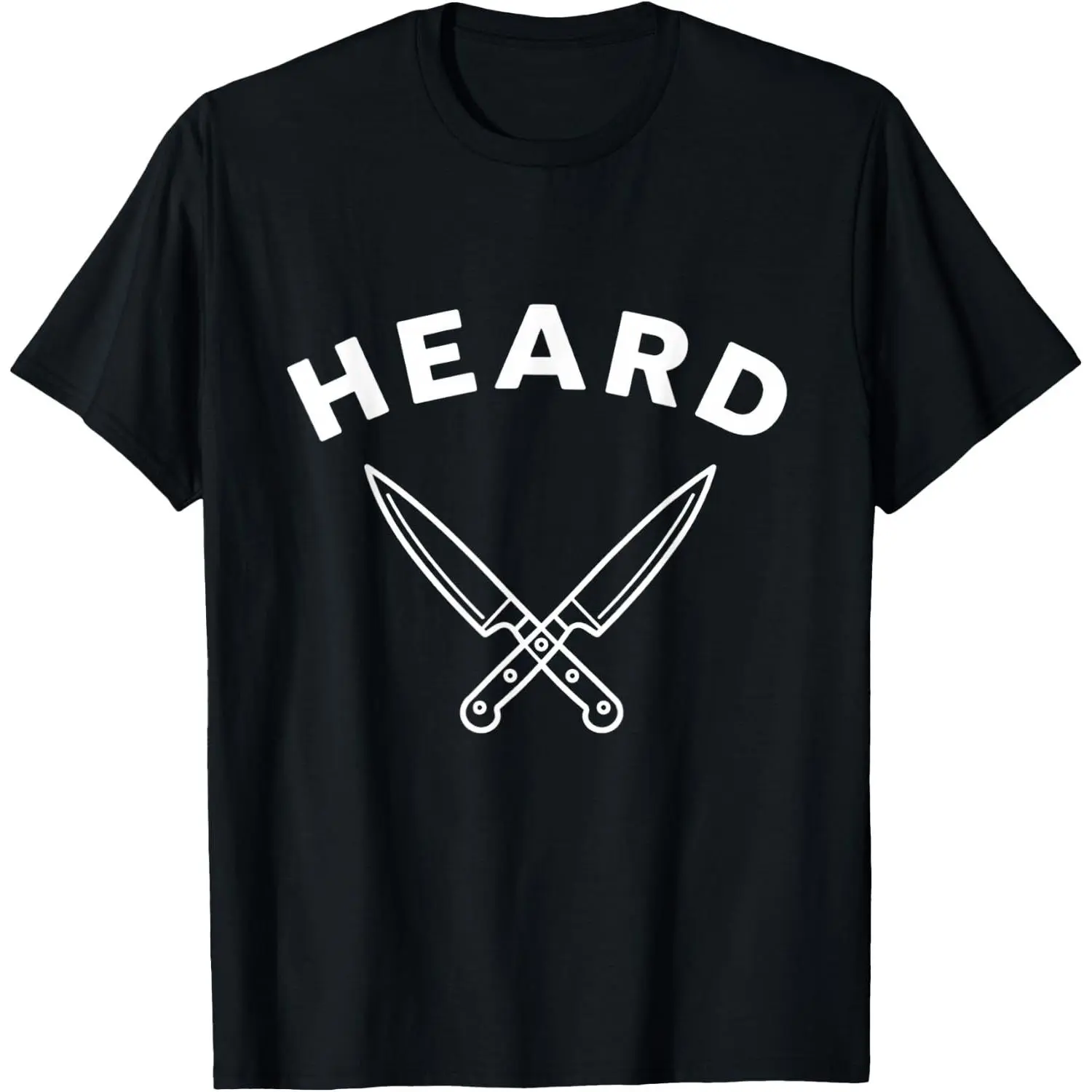 100% Cotton Heard Chef Restaurant Slang Culinary School Cooking Kitchen T-Shirt