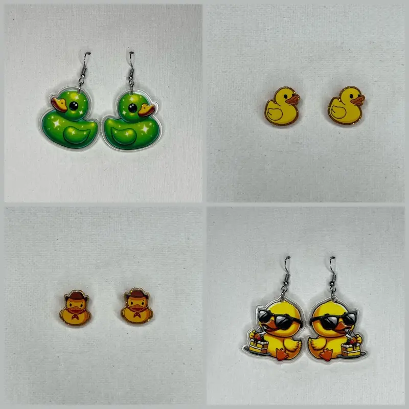Cute duck earrings