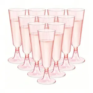 Plastic Champagne Glass Disposable Cocktail Cups, Transparent High Ball Wine Glasses for Soda & Martini, Perfect for Parties, Party Supplies