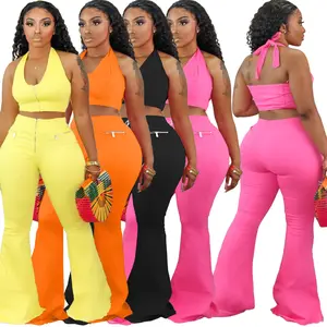 Sleeveless Zipper Tank & Baggy Joggers Set - Pre-Order Boutique Drop for Women in Solid Colors - Polyester Fabric - Y2K Chic Style - Summer Wear Black Womenswear