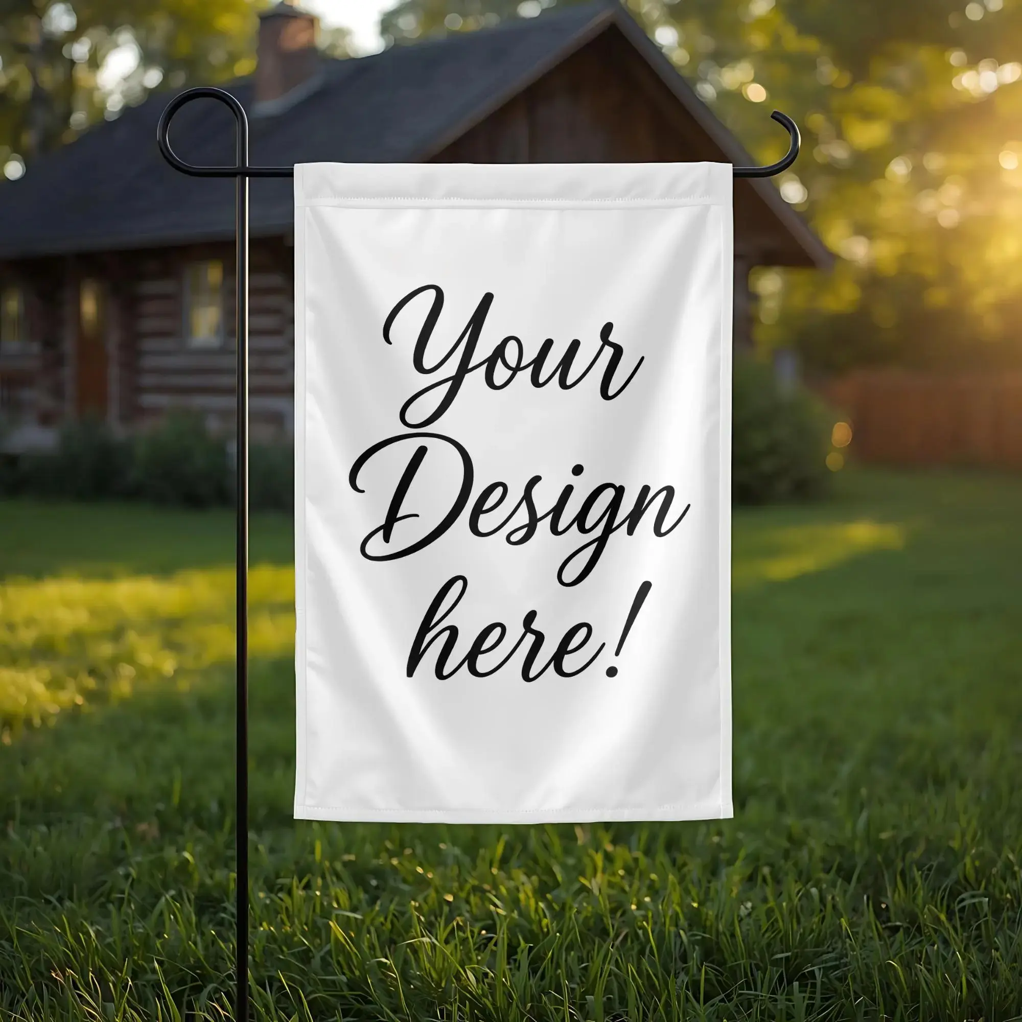 Custom Garden Flag, Personalized Outdoor Banner, Your Design Here Yard Sign, White Porch Flag, Logo House Flag, Blank Patio Decor, Small Business Gift
