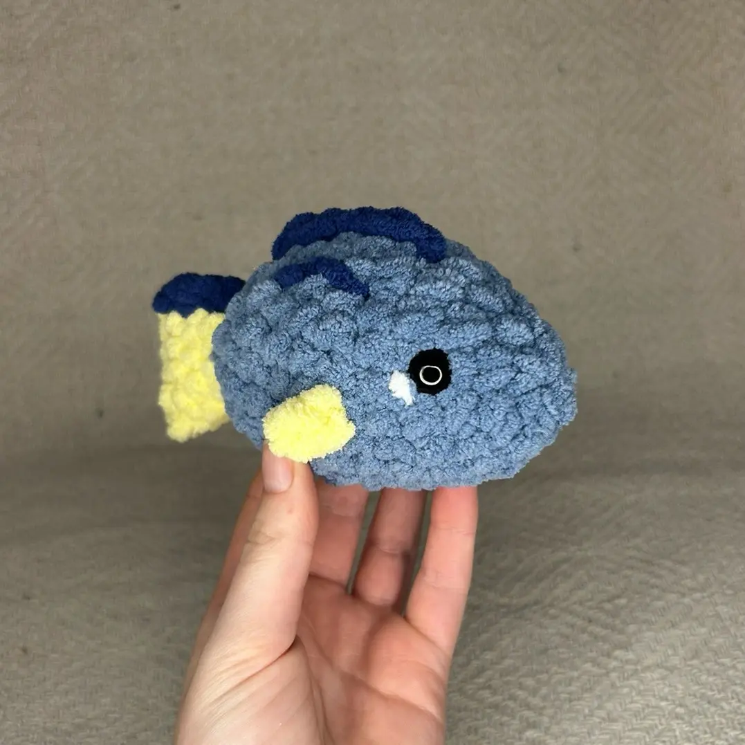 blue tang fish - crochet plushie stuffed animal -  dory