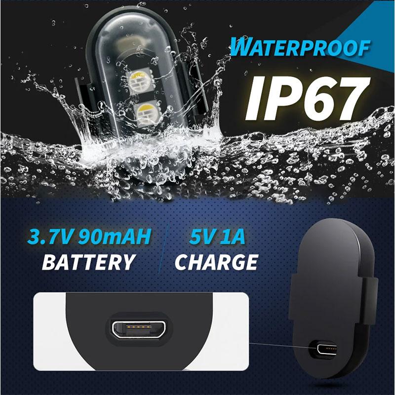 【FathersDayGift】Car RGB LED Strobe Motorcycle Lights LED Flash Position Wireless Light Aircraft Airplane Helicopter Warning Lights