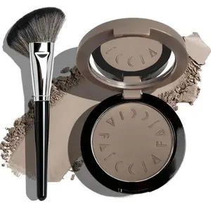 Cool Toned Contour Palette with Mirror, Taupe Grey Contour Powder for Fair Pale Light Cool Toned Skin, Nose Contouring Bronzer Powder with Face Brush