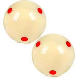 2 Pack AAA-Grade Pro-Cup Billiard Cue Ball or #8 Billiard Ball, Standard Regulation Size 2-1/4" Practice Training Pool Ball for Billiard Games & Sports