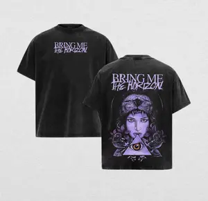 Bring Me The Horizon Vintage Band Shirt Hoodie & SweatShirt – Acid Wash Heavy Cotton Oversized Unisex Metalcore Graphic Tee, Washed Rock Streetwear Top
