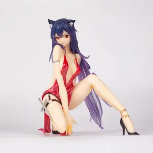 Anime Design 1/6 Scale PVC Action Figure - 16cm Red Battle Outfit Collectible Beautiful Girl Doll, Toy Gift for Hobbyists
