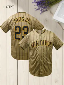 Men's #13 Breathable Striped Baseball Stylish Jersey, Classic Letter & Number 13 Embroidered Design | Short Sleeve Shirt For Training And Competition