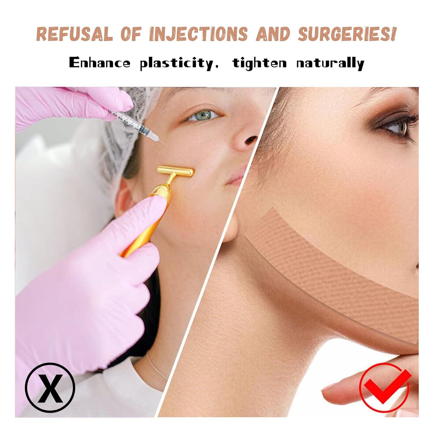 2 Rolls Facial Myofascial Lift Tape Anti-Wrinkle Tape Patches Anti-Freeze Stickers for Firming And Tightening Skin Suits for All Parts of The Face and Neck 2.5cm*5m