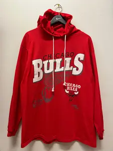NWT Chalk Line Vintage Chicago Bulls Long Sleeve Hooded t-Shirt Sz XL