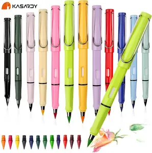 Kasardy Colored Inkless Pencil for 12 Sets with Erasers,Gifts for Kids,Portable ReusableErasable Writing Pencil for Sketch,Drawing, School Supplies