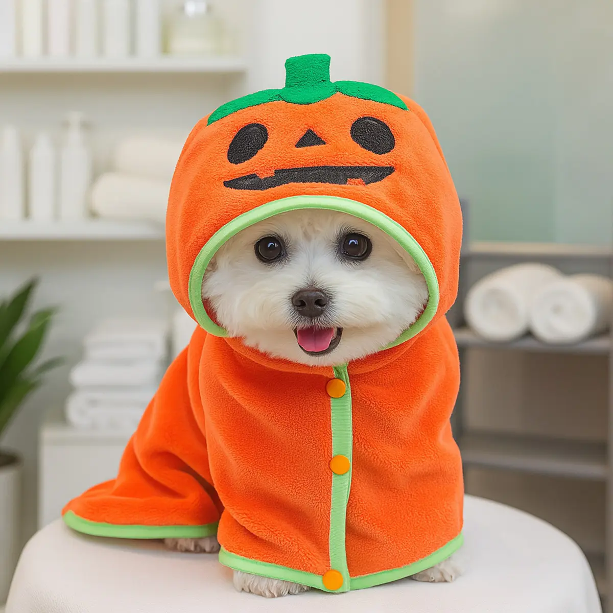 Christmas Pet Towel for Dogs Cats, Super Absorbent Quick Dry Holiday Bathrobe