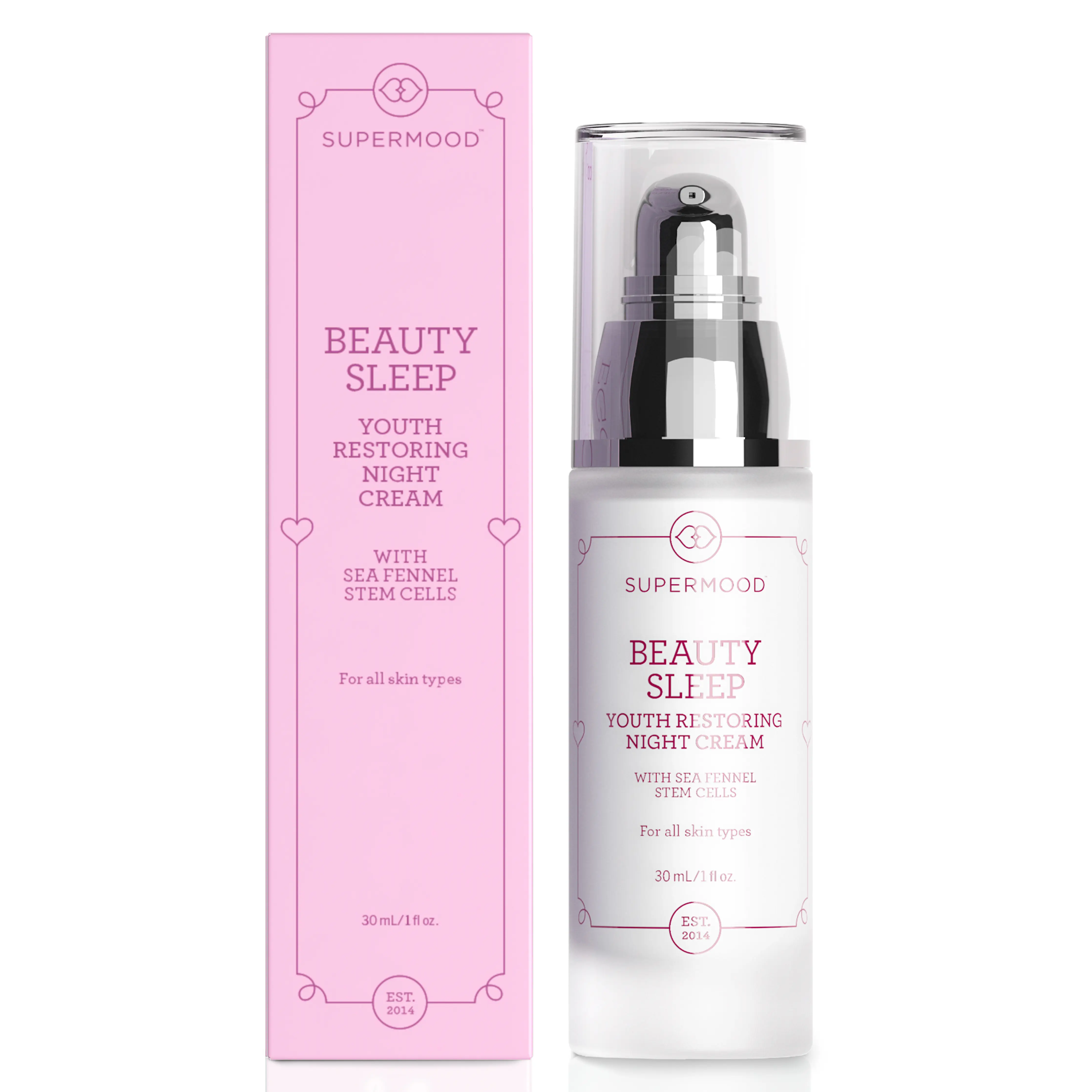 Supermood Stem Cell Youth Restoring Night Cream 30ml Hyaluronic Acid Argan Oil Sensitive Skin