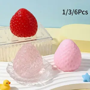 Large Strawberry Squeeze Taba Squishies Toy, Cute Stress Relief Toy, Stress Ball, Soft Fruit Birthday Gift, Party Decoration, Classroom Reward