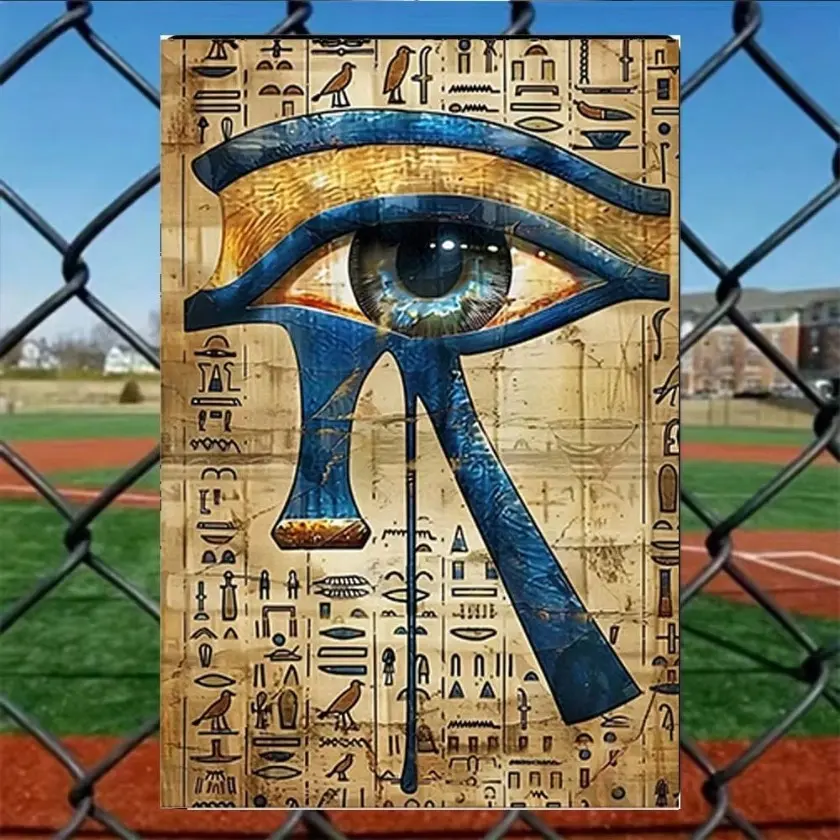 1PC Ancient Egyptian Aluminum Painting Artistic Wall Art for Home Decor Bedroom Living Room Office Ancient Splendor Metal Artwork Decoration Artwork for Walls