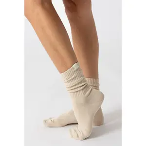 Foxy Kind Crew Sock Tan