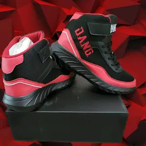 Dang Apparel First Edition high top sneaker Red and black.