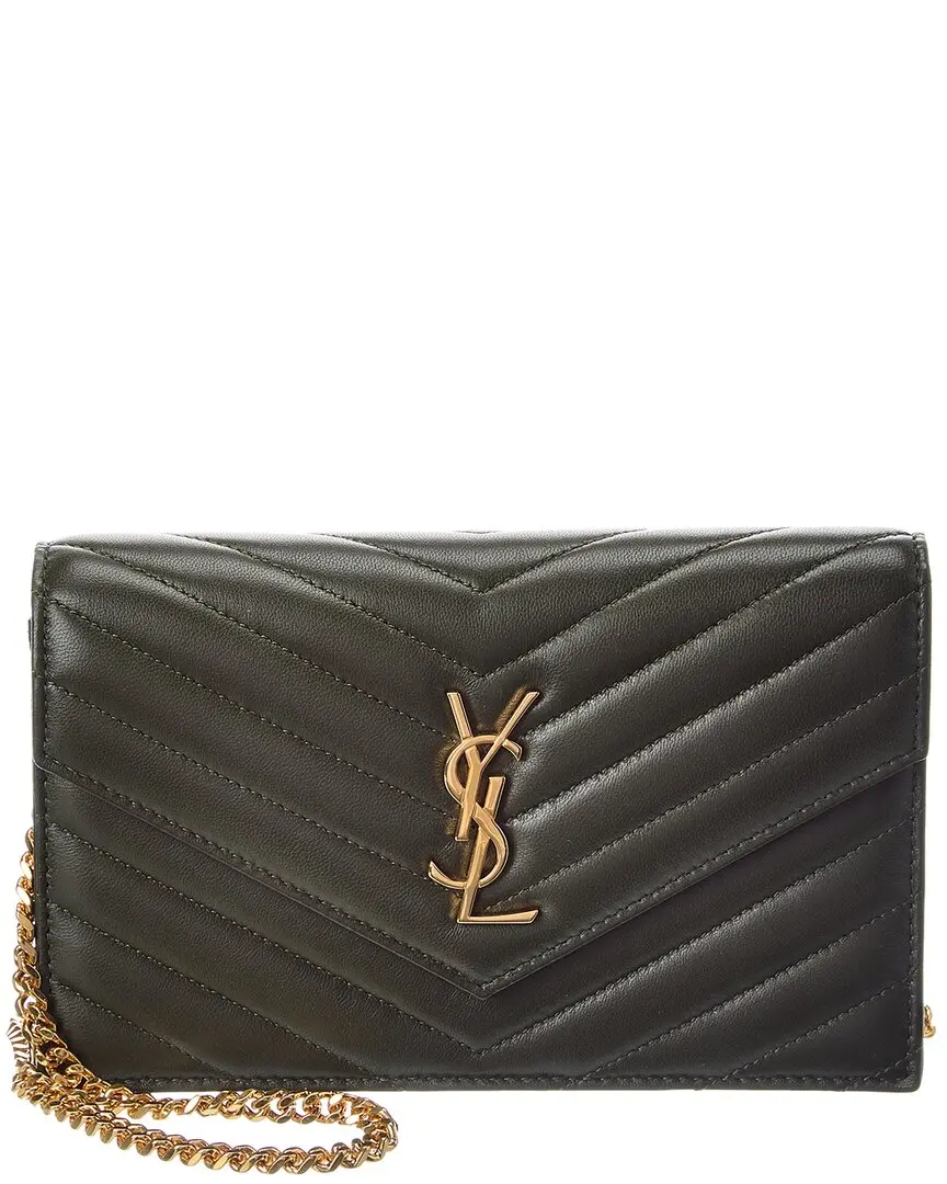 Saint Laurent Cassandra Leather Wallet On Chain