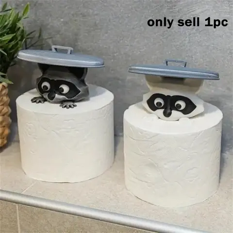 Bear Toilet Paper Holder Set, Bathroom Tissue Holder, Fun Bathroom Set, 3D Printed Bear Design, Cute Bath Decor, Humorous Napkin Roll Storage, Toilet Paper Organizer, Bathroom Accessories